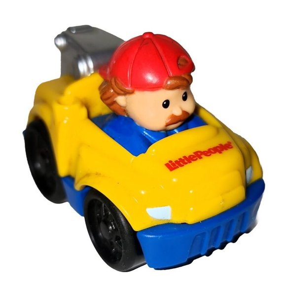 Fisher Price: Little People Wheelies - Yellow Tow Truck Vehicle - Picture 4 of 4